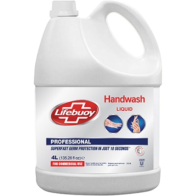 Lifebuoy Professional Handwash Liquid 4L - With Lifebuoy Liquid Handwash, you get germ protection in just 10 seconds.